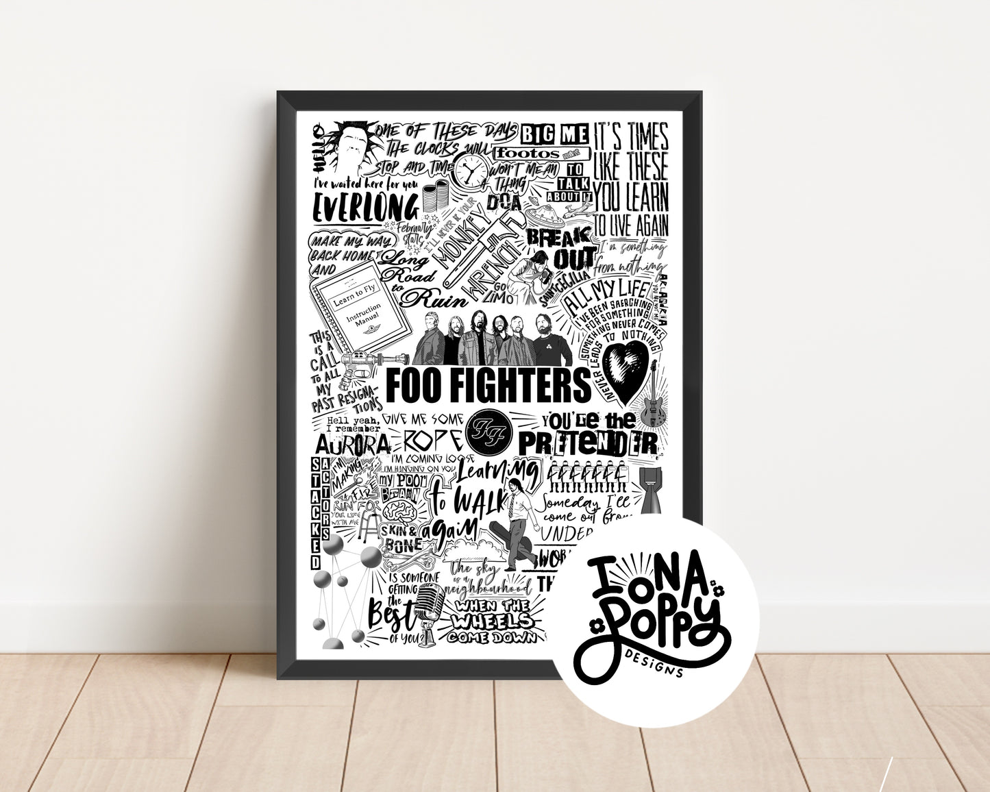 Foo Fighters - Greatest Hits Lyric Print | Doodle
