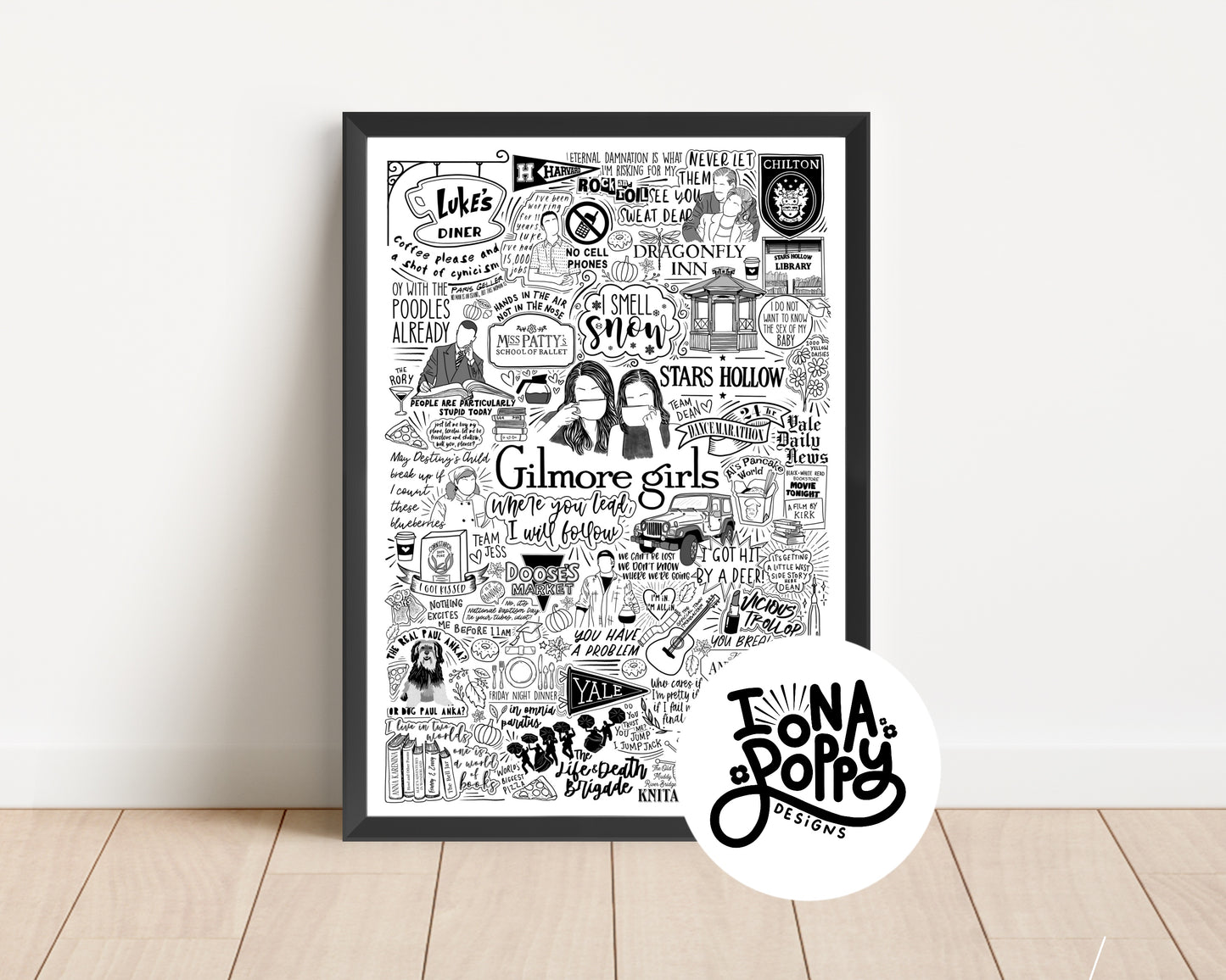 Gilmore Girls - Iconic Quotes Print | Doodle