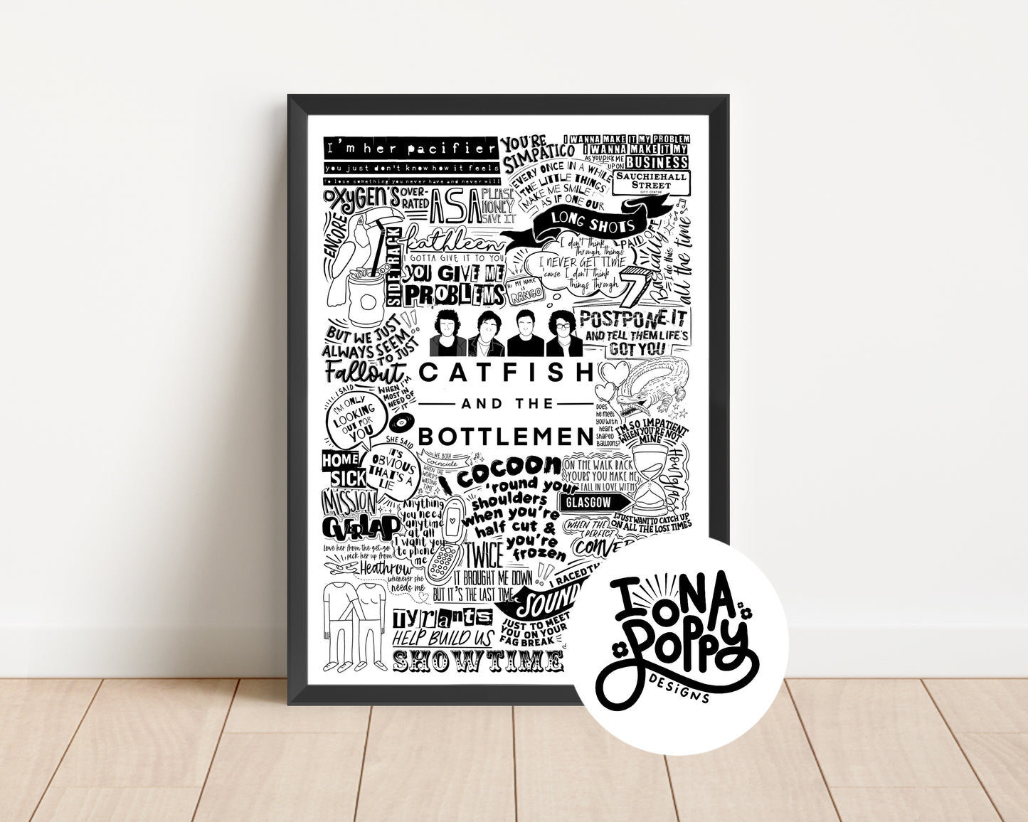 Catfish & The Bottlemen - Greatest Hits Lyric Print | Doodle