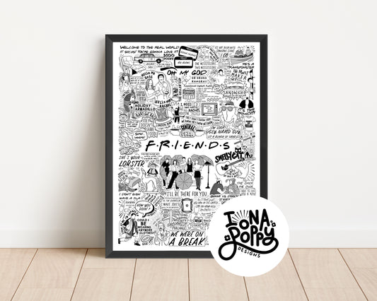 Friends - The One With All The Quotes - Print