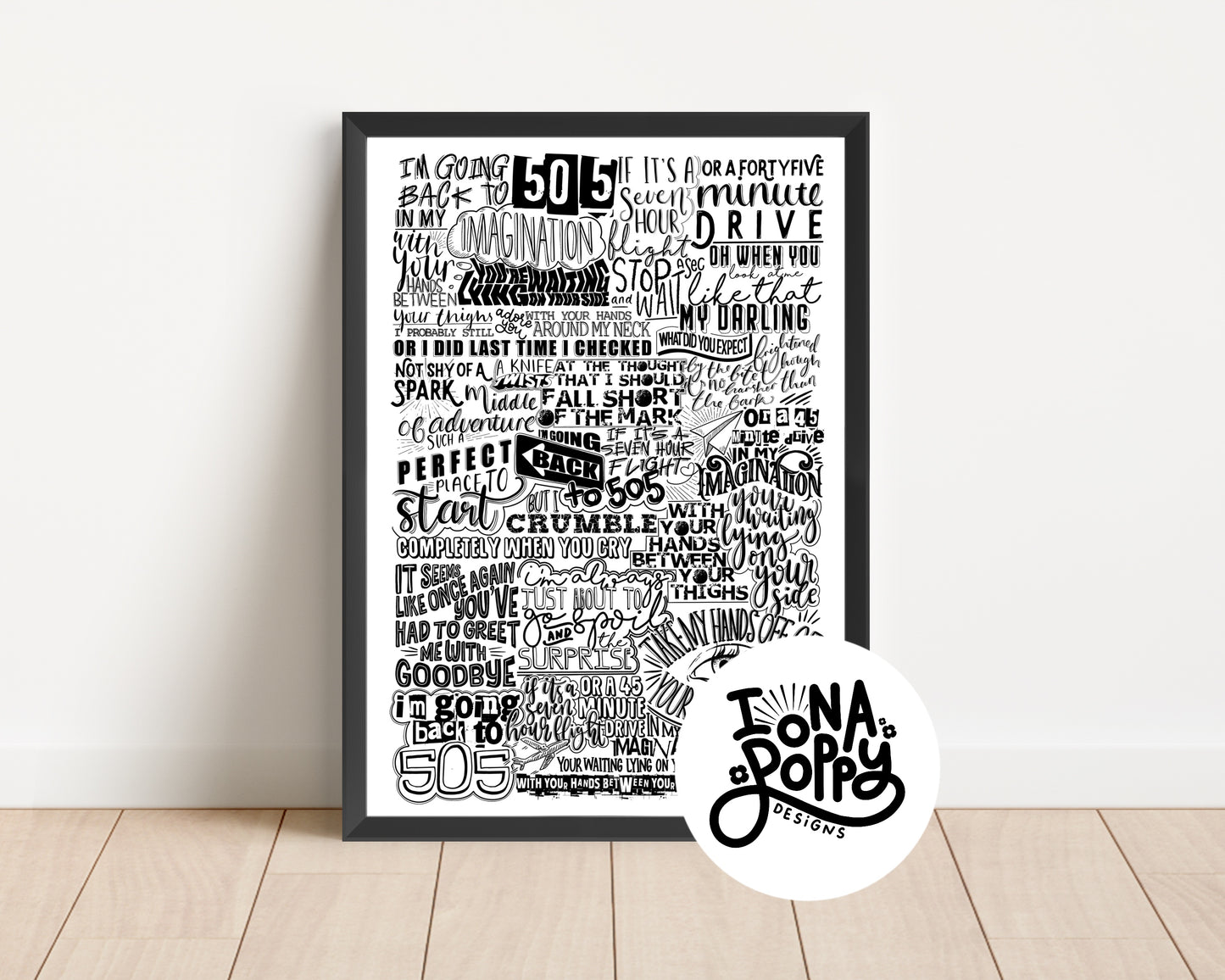 Arctic Monkeys - 505 Lyric Print