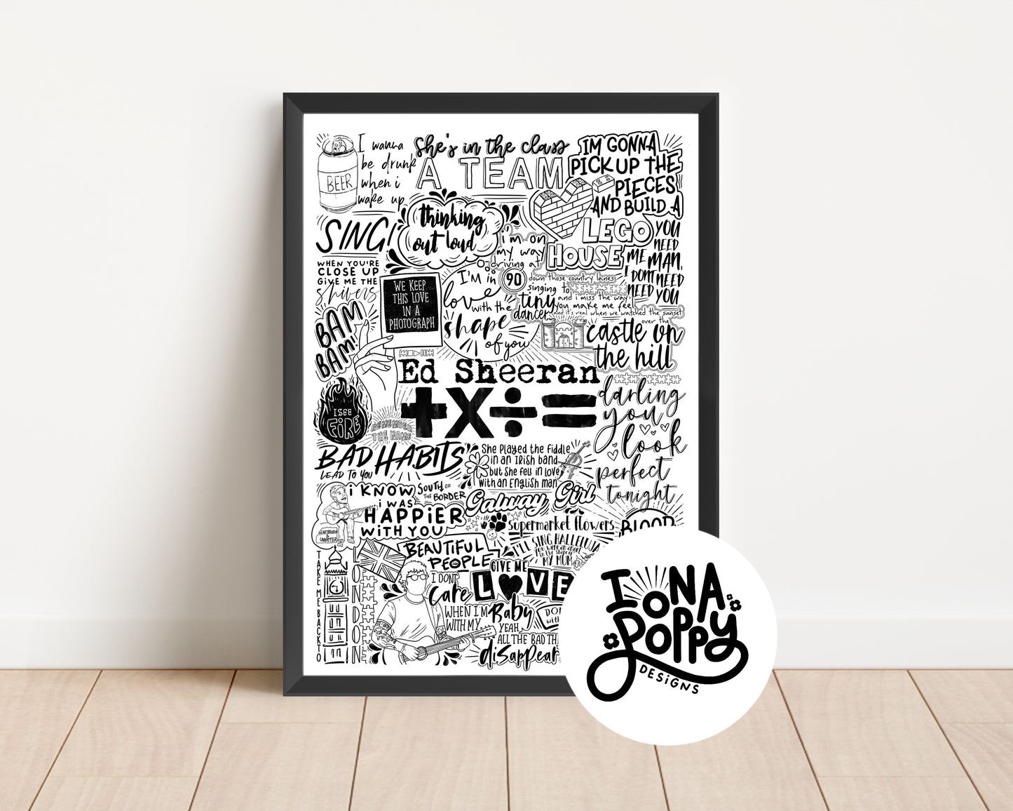 Ed Sheeran - Greatest Hits Lyric Print