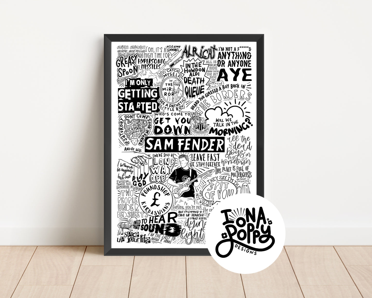 Sam Fender - Greatest Hits Lyric Print