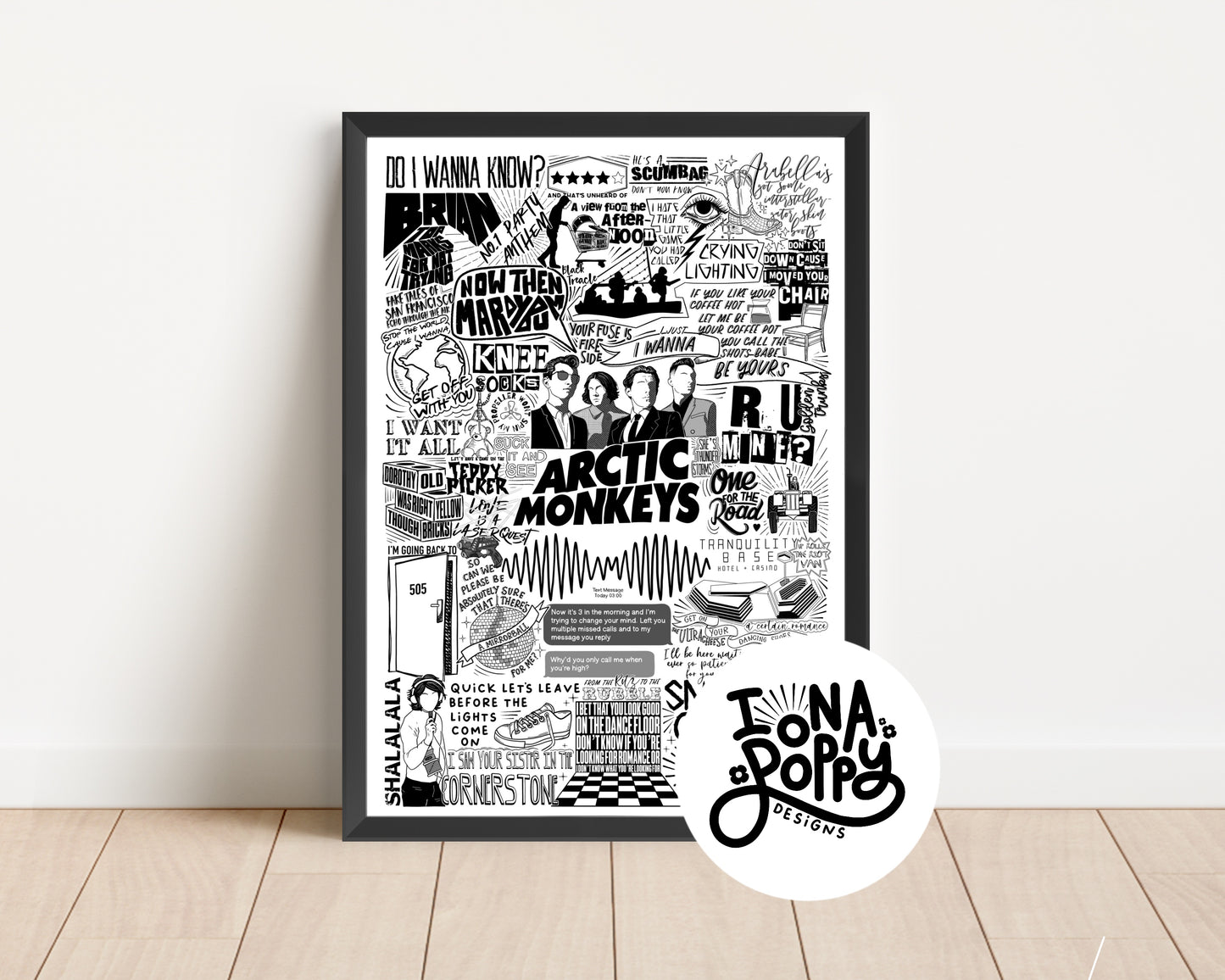 Arctic Monkeys - Greatest Hits Lyric Print